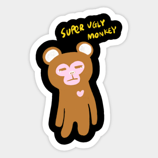 Super Ugly Monkey Sticker